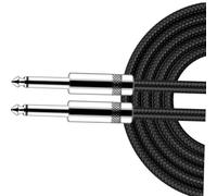 Cable de conexión recto/acodado para instrumentos, Cable auxiliar de audio de 1/4 de pulgada, recto y en ángulo recto, for amplificador de guitarra y bajo, varios tamaños.(Straight,5m)