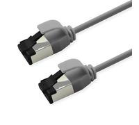 Cable de conexión ROLINE S/FTP-(PiMF-) Cat.8 (Clase I), Delgado, LSOH, PoE, Gris, 2 m