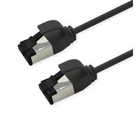 Cable de conexión ROLINE S/FTP-(PiMF) Cat.8 (Clase I), Delgado, LSOH, PoE, Negro, 1,5 m