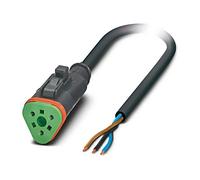 Cable de conexión SAC-3P-10,0-PUR/DTFS DT06-3S PIN: 3 conectores rectos de 10...