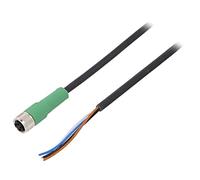 Cable de conexión SAC-4P-5,0-PUR/M8FS M8 PIN: 4 machos rectos de 5 m 30VAC 4A...