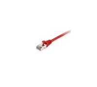 Cable de conexión SFTP PiMF RJ-45 CAT 6a de 50 cm con conectores moldeados y bloqueados - Rojo