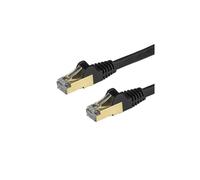 Cable de conexión StarTech CAT6a - 1,5 m - Sin gancho - Cable patch RJ45 - Negro