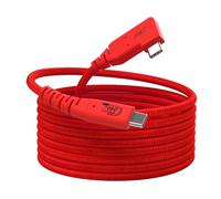 Cable de conexión USB C de 5 m, cable de vídeo USB 4 en ángulo recto con PD 240 W, 4 K @ 60 Hz, 20 Gbps para conexión entre cámara y ordenador, Sony A7IV/Canon R5/MacBook Pro (rojo)