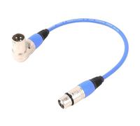 Cable de conexión XLR a XLR macho de 3 pines de ángulo recto de 3 pines XLR macho/hembra de 3 pines para mezclador de micrófono, 0,3-25 m (azul MF, 1,5 m)