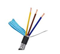 Cable de Control blindado RVVP de 10M, 2/3/4/5 núcleos 26-18AWG, lámina de aluminio y protector trenzado de cobre estañado for sistema de seguridad de señal de Audio(3 cores,24AWG 0.2mm2)
