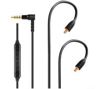 Cable de control de auriculares con cable, 1,2 m A2DC 3,5 mm con ajuste de volumen, aleación de aluminio para audio Audio-Technica IEM micrófono