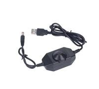 Cable de control de velocidad del ventilador de escritorio USB 5V a enchufe de salida 5521, cable de atenuación giratorio en línea para dispositivos de puerto compatibles y cableado de escritorio, 130