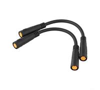 Cable de conversión de palanca de cambios de pulgar de 3 pines con conector impermeable M8 para kit de bicicleta eléctrica, paquete de 2, 132 mm, negro (hembra)
