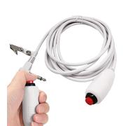 Cable de cordón con botón pulsador | de llamada de enfermería, cordón de botón pulsador de mango impermeable de reemplazo de enchufe de 6,35 mm para estación de enfermería de 9,8 pies de largo