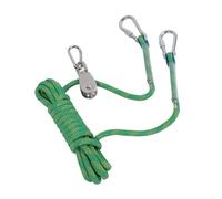 Cable de Corredor para Perros, de Carro Reflectante, Polea Giratoria Portátil de 360 Grados, Cable de Correa Segura para Perros para Acampar y Granja (Green)