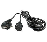 Cable de corriente de 2 metros 230 V 10 A, cable de corriente de 3 polos, cable de corriente tipo F CEE 7/4, toma de corriente C13 para monitor de ordenador PC, cable negro
