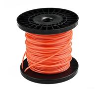 Cable de corte en naranja, 2 7 mm, estilo redondo, 50 m de longitud, hecho para desbrozadoras eléctricas ligeras