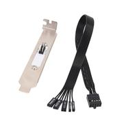 Cable de cubierta de ranura PCIE de altura completa con cable plano de 30 cm para un fácil mantenimiento de la computadora y depuración del cable de cambio de alimentación PCIE
