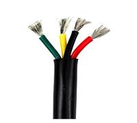 Cable de Cubierta Goma Silicona 4 núcleos, Revestido, núcleo múltiple, Suave, Resistente al Calor, 18AWG, 19AWG, 20AWG(4C-Silicone 2m,16 AWG)