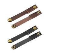 Cable de cuero, Organizador de gestión de cables con correas de cuero multicolor, 20 unidades(Black Brown)
