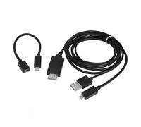 Cable de datos 1Life CB:MHL HDMI Micro-USB USB 1,8 m Negro con alimentación integrada