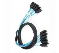 Cable de datos de doble canal SATA III de 6 Gbps para una transferencia de datos fiable de alta velocidad entre discos duros SSD y placas base (7P-6S)