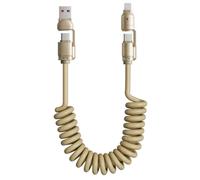 Cable de datos de resorte para coche de carga ultrarrápida para oro