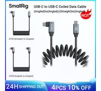 Cable de datos en espiral SmallRig USB-C a USB-C compatible con transferencia de datos de alta velocidad de 20 Gbps y carga rápida PD 100 W para cámara 4793/4792 4793