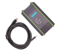 Cable de datos industrial para plc para S7-200 300 400 protegido contra | Cable de 5 metros, USB a 9 pines para macho, para ppi/para pi/para soporte DP, grado industrial, conexión fácil