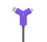 Cable de datos Logitech Swytch 1,5 m USB Negro y Violeta