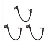 Cable de datos USB 2.0 de 15 cm con conector Micro-USB de 5 pines, ángulo recto a ángulo izquierdo y derecho, 90 grados, para tableta y teléfono V8