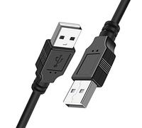 Cable de Datos USB 2.0 Macho a Macho, Cable USB 2.0 Tipo A Macho a Macho de 1m Compatible con Disco Duro, Enfriador de computadora portátil, Tableta de Escritura, cámaras y Otros Periféricos USB