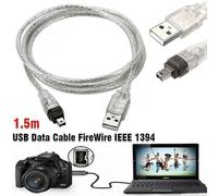 Cable de datos USB Mini DV de 1,5 m compatible con videocámaras Sony, JVC y Panasonic para captura de vídeo y edición en PC.