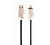 CABLE DE DATOS Y CARGA GEMBIRD 8 PINES DE CAUCHO PREMIUM, 1 M, NEGRO