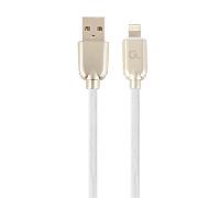 CABLE DE DATOS Y CARGA GEMBIRD 8 PINES DE CAUCHO PREMIUM, 2M, BLANCO