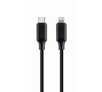 Cable de datos y carga Gembird CC-USB2-CM8PM-1.5M 1,5m Lightning USB C 2,1A Negro