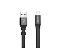 Cable de datos y carga rápida 2 en 1 Micro Baseus USB dual de 8 pines para Android (negro)