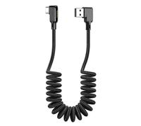 Cable de datos y carga USB MCDODO de 1,8 m con conector en espiral y forma de codo, tipo C, compatible con Samsung, Huawei y Xiaomi.