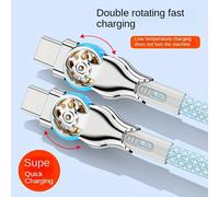 Cable de de carga súper rápida PD65W giratorio con cabezal Tipo-C y , compatible con iPhone 15, a , iPad , Huawei, Honor, Vivo, Samsung, OPPO, teléfono móvil, portátil, tableta, coche, Ctoc
