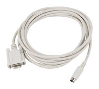 Cable de descarga RS232 de DB9P a 8P Mini-DIN, blanco, 8,2 ft (2,5 m) para PLC -EH