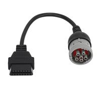 Cable de diagnóstico de 6 Pines a 16 Pines OBD1 a OBD2, Adaptador de diagnóstico para Camiones de Servicio Pesado, convertidor de escáner J1708 con Cubierta de PVC para conexión