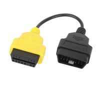 Cable de Diagnóstico Obd2, Adaptador de Cable de Escáner de Diagnóstico de Automóvil Profesional con Conector Amarillo Cable de Lector de Código de Falla Obd2 Duradero para Escáner ECU