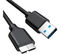 Cable de disco duro externo de 1 pie, cable USB 3.0 micro B de alta | USB A a Micro B 3.0 de repuesto para Seagate WD My Passport Toshiba Canvio LaCie Elements SSD, cámara, escáner móvil Brother