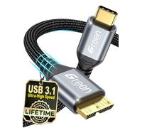 Cable de disco duro micro B a USB C de 10 Gbps, cable USB C a Micro B de 6 pies a cable tipo C, cables de disco duro externo compatibles con WD Seagate, MacBook Pro/Air, iPad/Tablet, iPhone, Galaxy