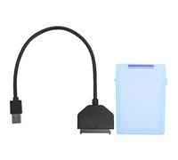 Cable de Disco Duro SSD, Adaptador SATa USB3.0 de Alta Velocidad Estable de 2,5 Pulgadas con Caja de Protección para Windows98SE ME 2000 XP 7/8/10 para Ordenador Portátil para PC(Azul)