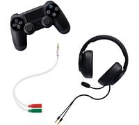 Cable de Divisão Audio NanoCable Jack 3,5/M 4 PINOS - 2x Jack 3,5/F 3 PINOS 20 CM Blanco