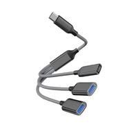 Cable de división USB - 1 Adaptador de extensión de salida de entrada 3 Pie de diseño de cable de 1 pie | Equipo automotriz para computadora portátil PC Computadora Compatible de datos de alta velocid