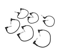 Cable de Efecto, Reducción de 6 Piezas de Corte de 30 Cm Cable de Guitarra de Baja Capacidad para el de Altavoces de Mezcla de Amplificadores para el Estudio del Hogar (BLACK)