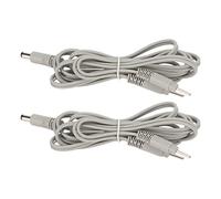 Cable de Electrodo, 2 Cables de 4,9 Pies Tipo Clavija Cable 5521 2856 Conector de Clavija de Repuesto Cable TENS para Máquina Terapéutica Cables de Electrodo de Repuesto Gris Cables de Conexión Cabeza