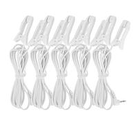 Cable de electrodo de 5 piezas de 2,5 mm, cable de conexión de alambre de electrodo con clip de oreja para máquina de masaje Digital TENS