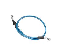 Cable de embrague Manguera de freno hidráulico de 400 mm a 1500 mm de longitud, manguera de freno universal, cable de freno de acero, cabezal banjo en ambos lados, 28 °(Blue,140CM)