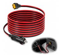 Cable de encendedor XT60, adaptador compatible con ECOFLOW Del 12 V/24 V | Cargador de coche 16AWG adaptador de coche para estación de alimentación portátil generador solar batería portátil