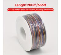 Cable de Enchufe de 8 Colores de 200M, Cable Sólido de Alambre Estriado, 30 AWG de Simple, Cable de , Cable de Conductor Electrónico de PVC