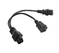 Cable de Enchufe de Alimentación con Diseño en Forma de Y, Carcasa de PVC, Cable Reforzado de 1 Entrada Y 2 Salidas para Computadora Portátil, Lámpara de Escritorio, Monitor,